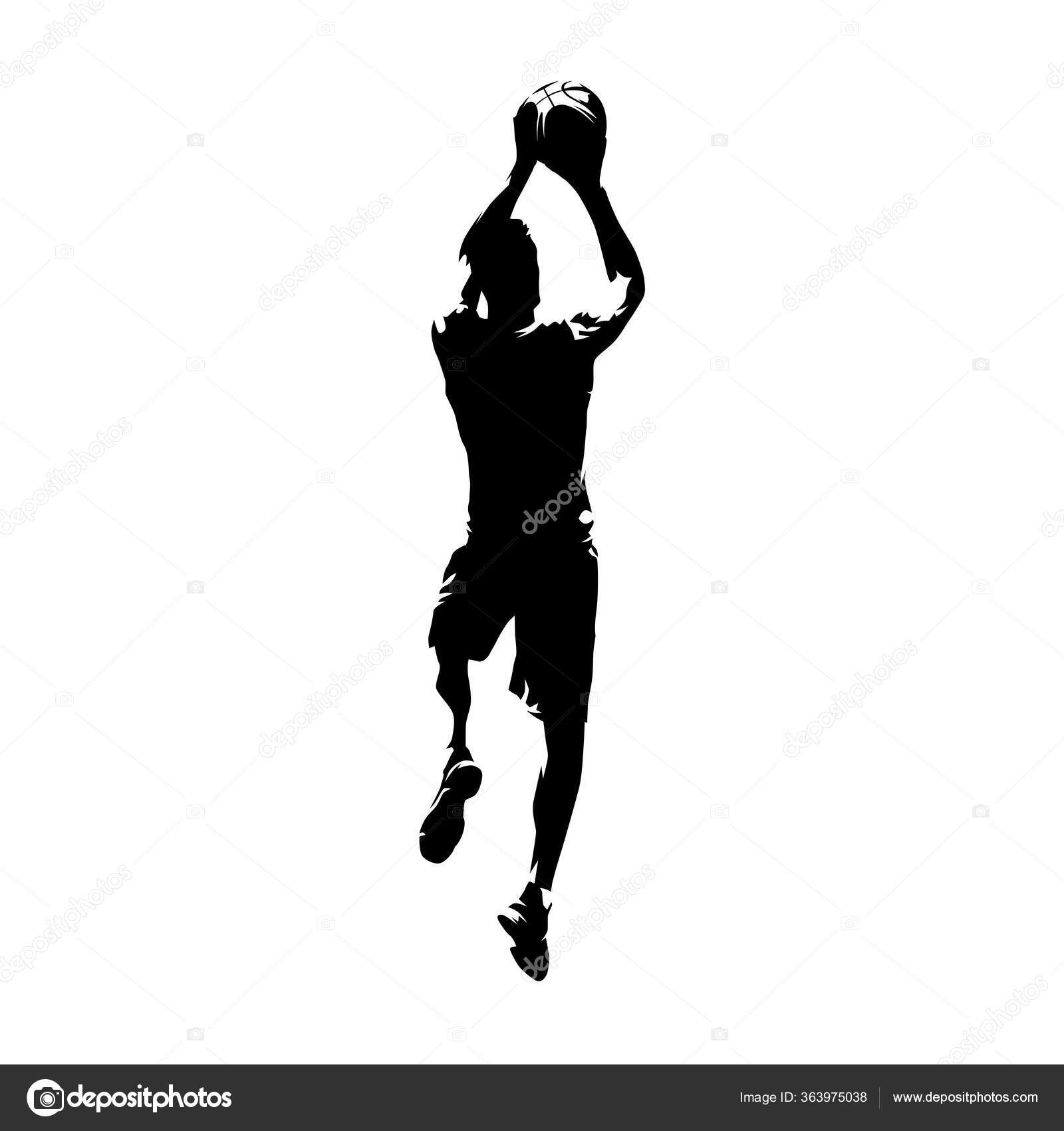 선수가 고립된 실루엣을 합니다 잉크로 스톡 벡터 - ©msanca 363975038, image size:1600x1700