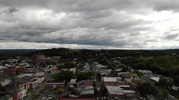 Aerial Annandale Hudson New York — стоковое видео