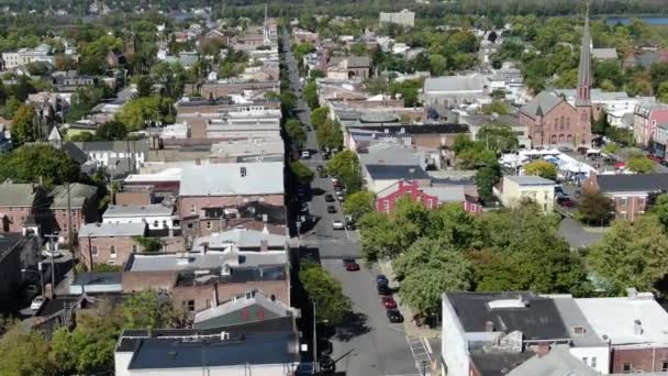 Aerial Annandale Hudson New York — Stock Video