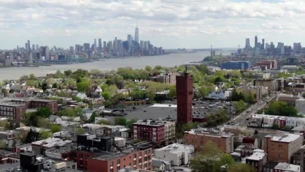 New Jersey Antenna Hudson Folyó — Stock videók