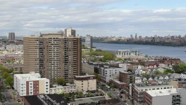 Nuevo Jersey Aéreo Hudson River — Vídeo de stock