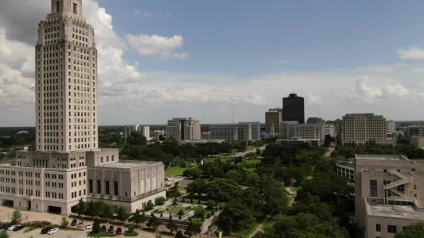 Udara Dari Baton Pusat Kota Rouge Louisiana — Stok Video