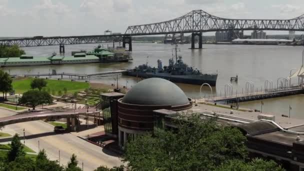 Antena Centro Cidade Baton Rouge Louisiana — Vídeo de Stock