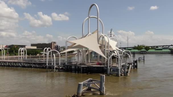 Antena Centro Cidade Baton Rouge Louisiana — Vídeo de Stock