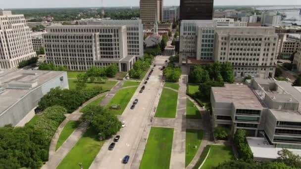 Aerial Downtown Baton Rouge Louisiana — Stock Video