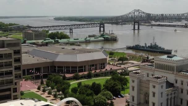 Antena Centro Cidade Baton Rouge Louisiana — Vídeo de Stock
