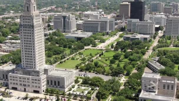 Antenn Från Centrum Baton Rouge Louisiana — Stockvideo