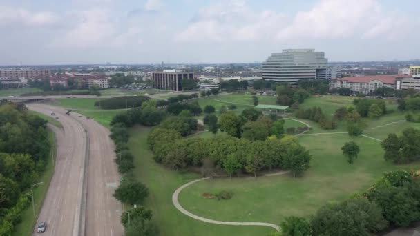 Antena Centro Denton Texas — Vídeo de Stock