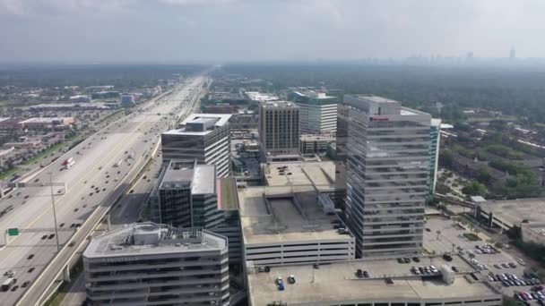 Aerial Downtown Denton Texas — Stock Video