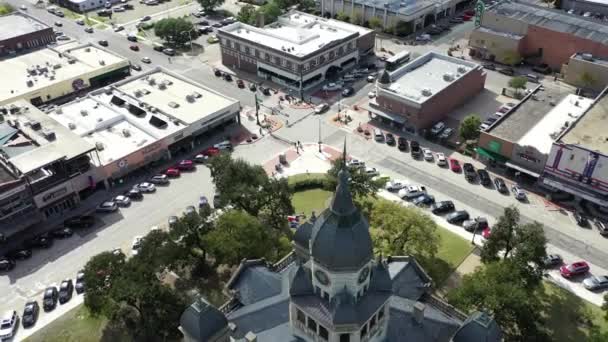 Antena Centro Denton Texas — Vídeo de Stock