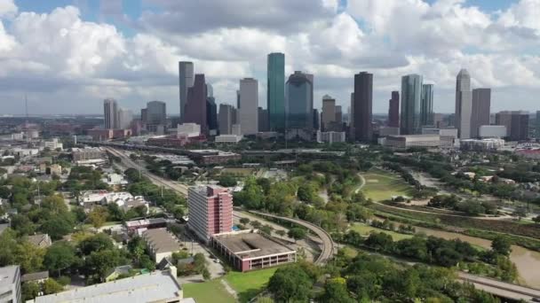 Aérea Del Centro Denton Texas — Vídeos de Stock