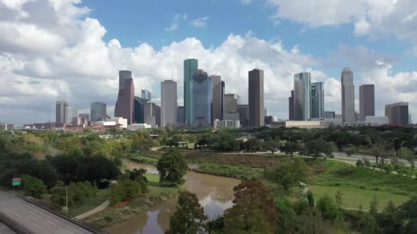 Aerial Downtown Denton Texas — Stock Video