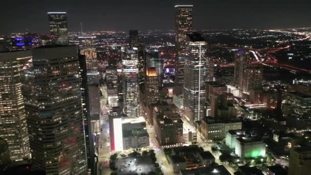 得克萨斯州市中心的空中 — 图库视频影像
