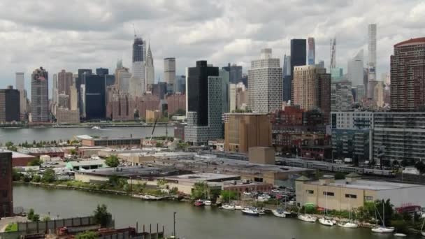 Aérea Manhattan Ciudad Nueva York — Vídeo de stock