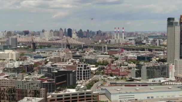 Aérea Manhattan Ciudad Nueva York — Vídeo de stock