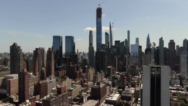 Vanuit Lucht Van Manhattan New York City — Stockvideo