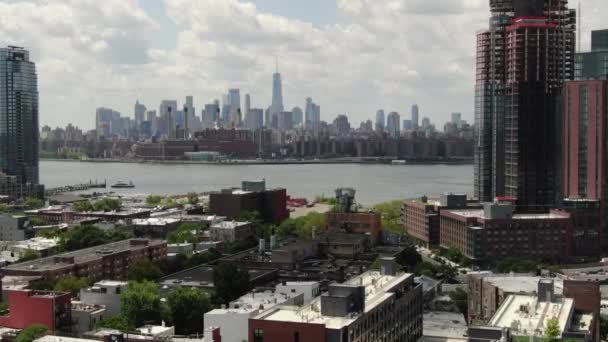 Vanuit Lucht Van Manhattan New York City — Stockvideo