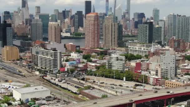 Aérea Manhattan Ciudad Nueva York — Vídeos de Stock