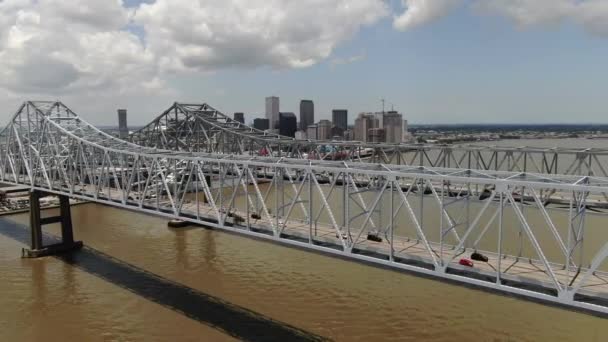 Vanuit Lucht Van New Orleans Louisiana — Stockvideo