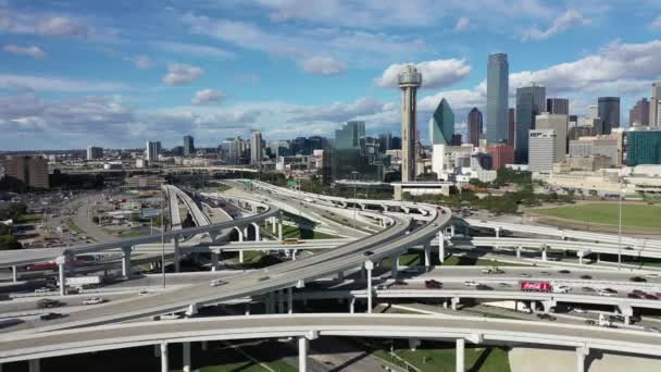 Dallas Merkezinde Gökyüzü Manzarası — Stok video