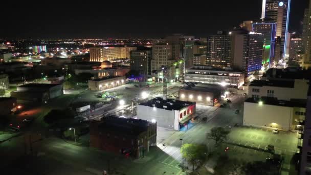 Luchtfoto Van Skyline Het Centrum Van Dallas Texas — Stockvideo