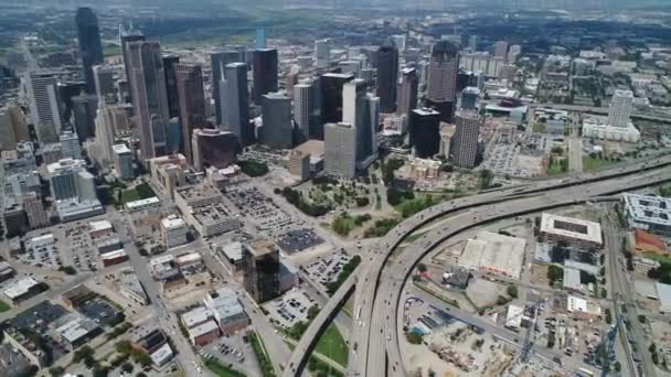 Aerea Skyline Nel Centro Dallas Texas — Video Stock