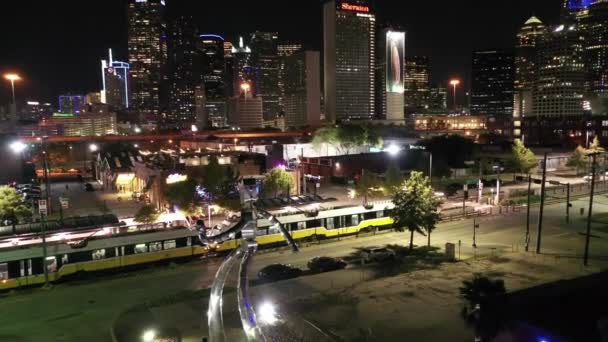 Aerial Skyline Downtown Dallas Texas — Video