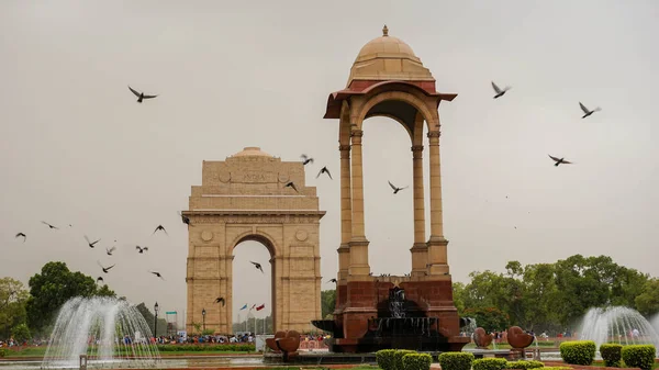 Monumento Puerta India Nueva Delhi —  Fotos de Stock