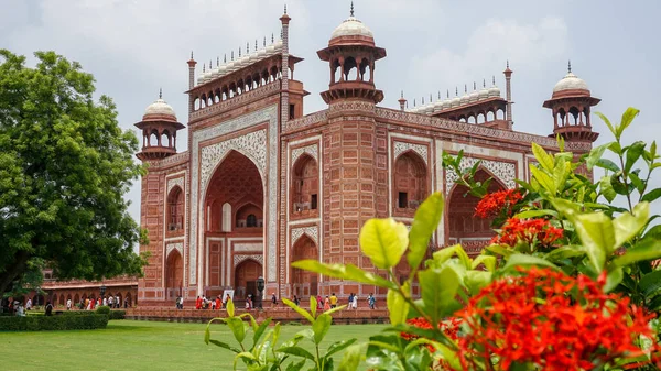 Porte Taj Mahal Dans Ville Indienne Agra — Photo