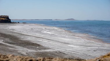 Beautiful salt lake Urmia in Iran clipart