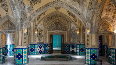 İran 'ın Kashan şehrinde Sultan Amir Ahmad' ın Hamamı