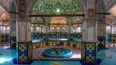 İran 'ın Kashan şehrinde Emir Sultanının İran Hamamı