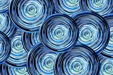 özmerkezli daireler ve spirallerle soyut arkaplan