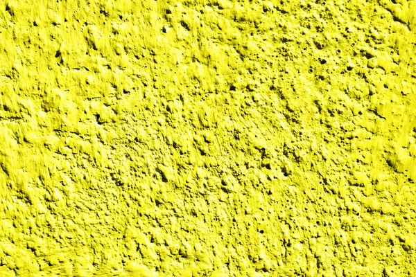 Желтый Фон Текстурой Грубой Штукатурки — стоковое фото
