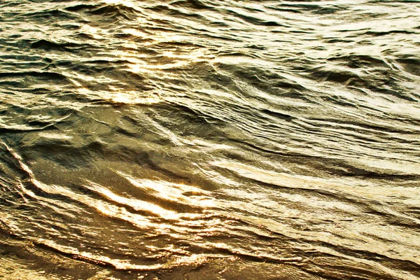 Coucher Soleil Sur Mer Eau Mer Surface Des Vagues Océaniques — Photo