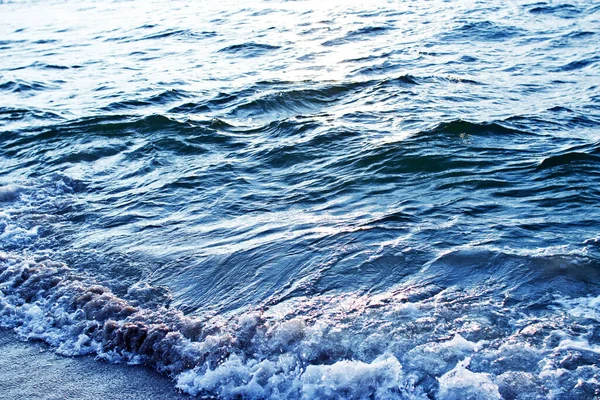 Superficie Dell Acqua Mare Con Onde Increspature — Foto Stock