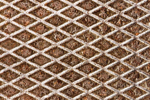 Metal Grid Walkway Grunge Steel Mesh Texture Heavy Iron Backdrop — Stock Photo, Image