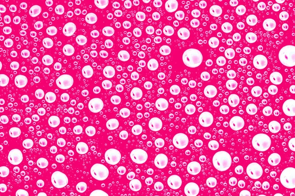 White air bubbles texture. Sparkling fizzy water background. Round shapes pattern. Pink water backdrop for graphic design.