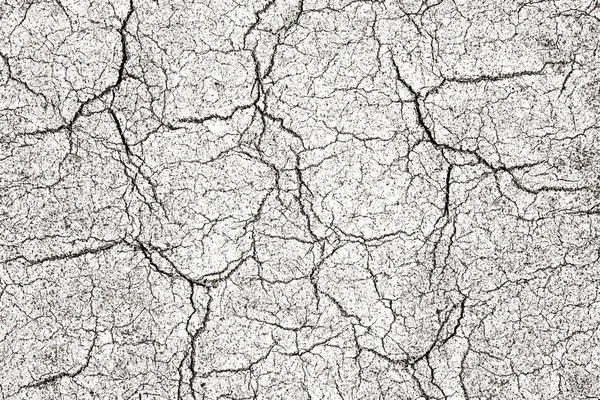 Gri Çatlamış Çamur Zemininin Soyut Dokusu Siyah Beyaz — Stok fotoğraf