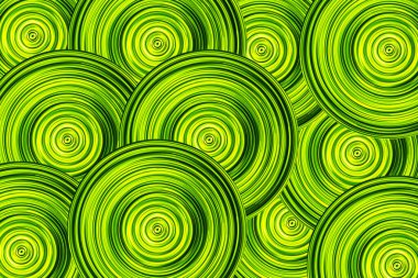 Yeşil eşmerkezli çemberlerle soyut arkaplan