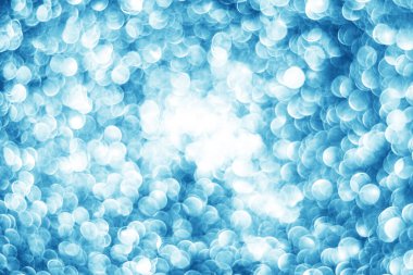 Mavi bokeh ışıkları ile soyut arkaplan