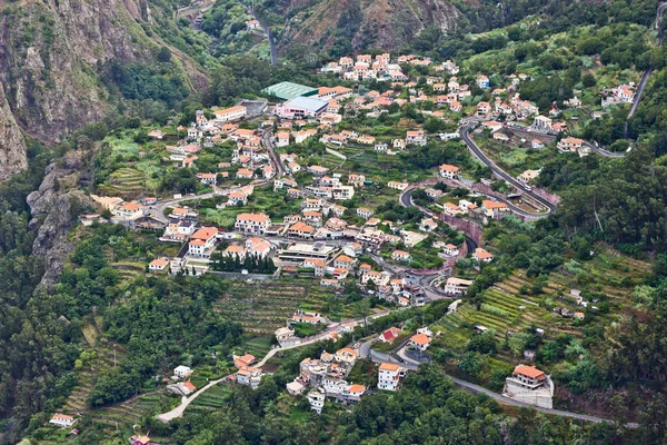 Curral Das Freiras Vale Das Monjas Paisagem Insular Vista Superior — Fotografia de Stock