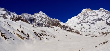 Annapurna Güney, Annapurna Sıradağları, Annapurna Merkez Kampı, Annapurna Koruma Alanı, Himalaya, Nepal, Asya 