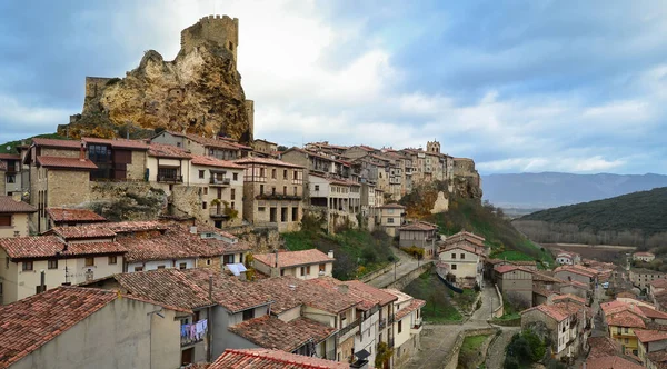Medieval town of Frias in Spain. With a castle and old houses. Localized in Burgos