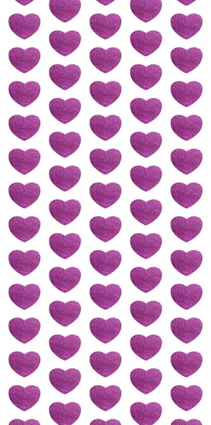 Heart pattern with pink texture on a white background. — Stok fotoğraf