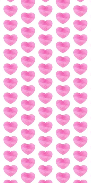 Heart pattern with pink texture on a white background. — 스톡 사진