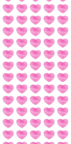 Hartpatroon met roze textuur op een witte achtergrond. — Stockfoto