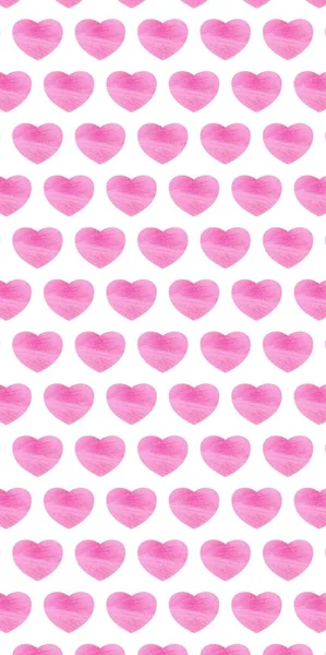 Heart pattern with pink texture on a white background. — 스톡 사진