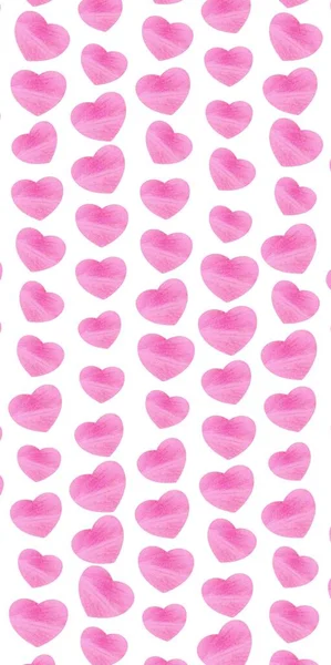 Modello di cuore con texture rosa su sfondo bianco . — Foto Stock