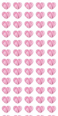 Heart pattern with pink texture on a white background.